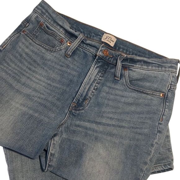 J. Crew Toothpick Blue 9 Inch High-Rish Denim Jeans Size 30 - Picture 1 of 12